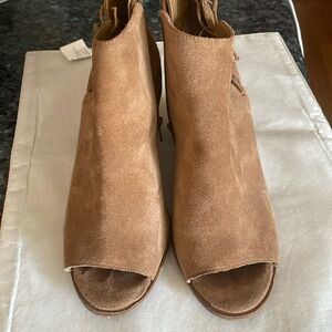 Lucky Brand Peep Toe Booties 8 1/2
